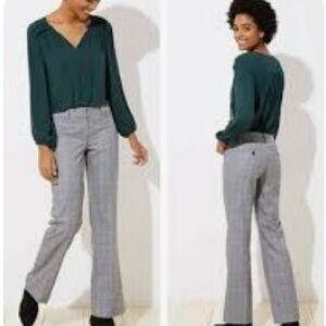 LOFT Plaid Marisa Trousers Pants